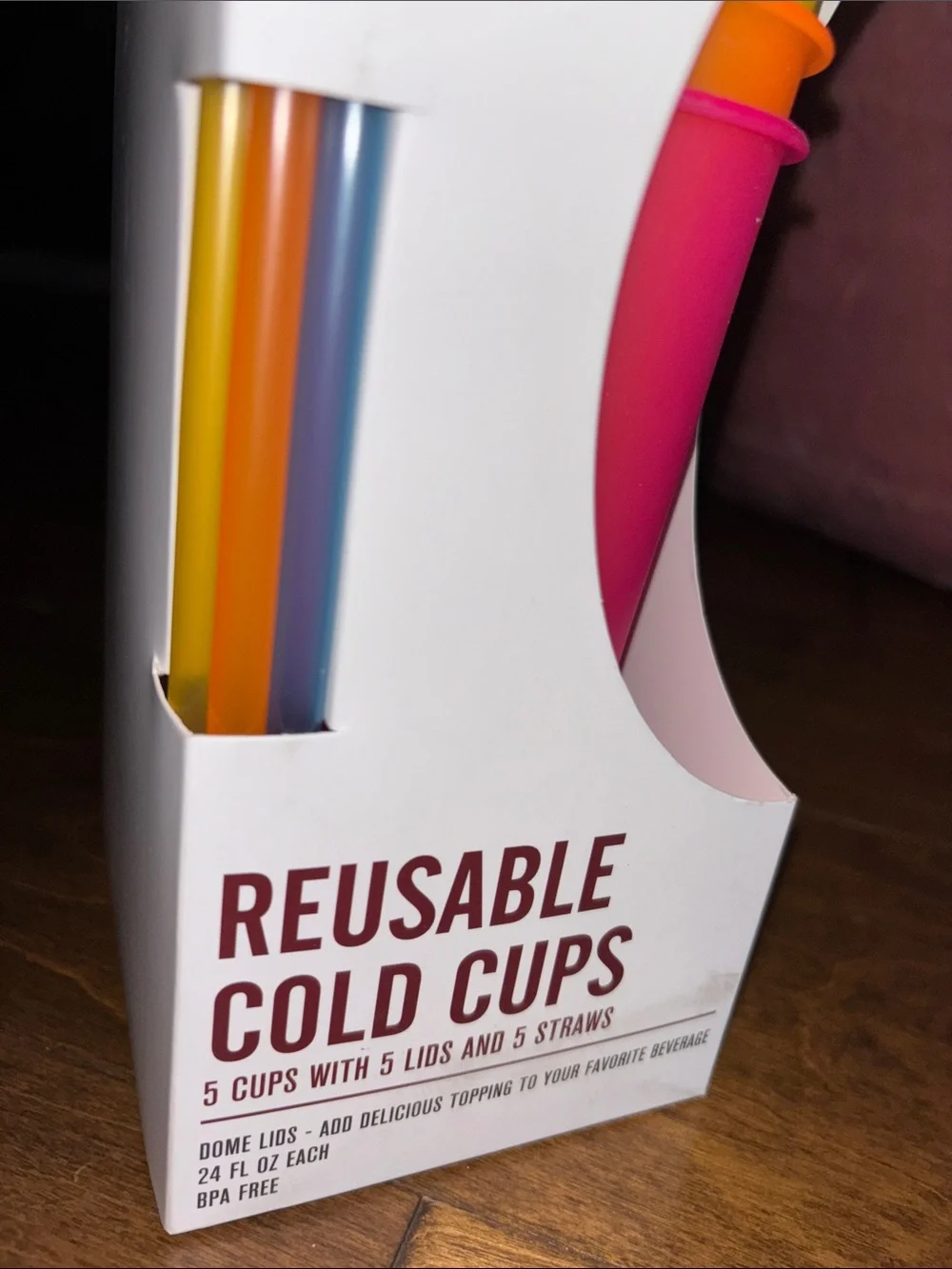 Reusable Neon Colors Cold Cups Set - 15 Piece Party Pack